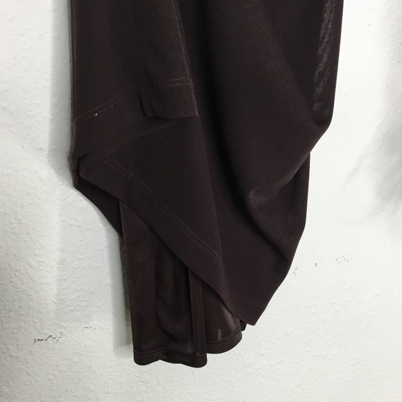 NWT David Meister Brown Ruched Dress - Picture 4 of 7